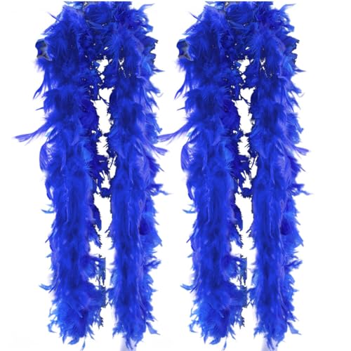 Federboa für Damen, 2 Stück, Truthahn-Federboa, Kostümdekoration für Hochzeit, Tanz, Handwerk, Party, Verkleidung, Halloween, Kostüm, Dekoration, 2 Meter lang Federboa für Damen, 2 Stück, Truthahn-Federboa, Kostümdekoration für Hochzeit, Tanz, Handwerk, Party, Verkleidung, Halloween, Kostüm, Dekoration, 2 Meter lang von KOGMMYSEVP