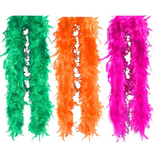 Federboa für Damen, 2 Stück, Truthahn-Federboa, Kostümdekoration für Hochzeit, Tanz, Handwerk, Party, Verkleidung, Halloween, Kostüm, Dekoration, 2 Meter lang Federboa für Damen, 2 Stück, Truthahn-Federboa, Kostümdekoration für Hochzeit, Tanz, Handwerk, Party, Verkleidung, Halloween, Kostüm, Dekoration, 2 Meter lang von KOGMMYSEVP