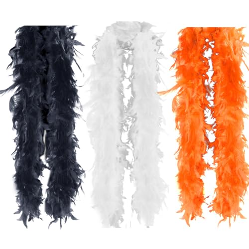 Federboa für Damen, 2 Stück, Truthahn-Federboa, Kostümdekoration für Hochzeit, Tanz, Handwerk, Party, Verkleidung, Halloween, Kostüm, Dekoration, 2 Meter lang Federboa für Damen, 2 Stück, Truthahn-Federboa, Kostümdekoration für Hochzeit, Tanz, Handwerk, Party, Verkleidung, Halloween, Kostüm, Dekoration, 2 Meter lang von KOGMMYSEVP