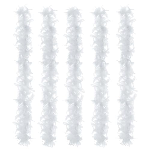 Federboa für Damen, Federboas zum Basteln, Partyzubehör, Mädchen, Kostüm, Schwarz, 5 Stück Federboa für Damen, Federboas zum Basteln, Partyzubehör, Mädchen, Kostüm, Schwarz, 5 Stück von KOGMMYSEVP