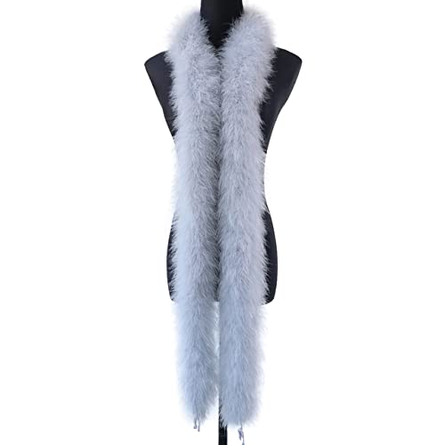 Flauschige Truthahnfederboa, 50 g dick, natürliche Federbesätze, Schal für Kleidung, Dekoration, Schal, 2 Meter Flauschige Truthahnfederboa, 50 g dick, natürliche Federbesätze, Schal für Kleidung, Dekoration, Schal, 2 Meter von KOGMMYSEVP