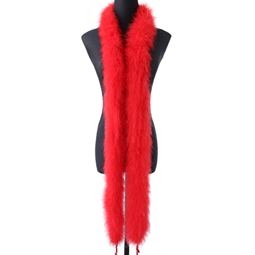 Flauschige Truthahnfederboa, 50 g dick, natürliche Federbesätze, Schal für Kleidung, Dekoration, Schal, 2 Meter Flauschige Truthahnfederboa, 50 g dick, natürliche Federbesätze, Schal für Kleidung, Dekoration, Schal, 2 Meter von KOGMMYSEVP