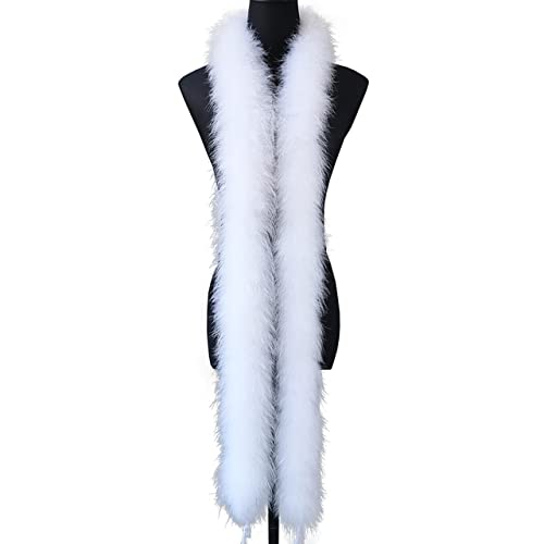 Flauschige Truthahnfederboa, 50 g dick, natürliche Federbesätze, Schal für Kleidung, Dekoration, Schal, 2 Meter Flauschige Truthahnfederboa, 50 g dick, natürliche Federbesätze, Schal für Kleidung, Dekoration, Schal, 2 Meter von KOGMMYSEVP