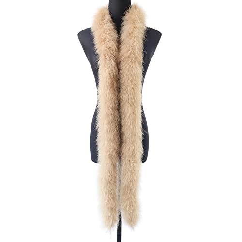 Flauschige Truthahnfederboa, 50 g dick, natürliche Federbesätze, Schal für Kleidung, Dekoration, Schal, 2 Meter Flauschige Truthahnfederboa, 50 g dick, natürliche Federbesätze, Schal für Kleidung, Dekoration, Schal, 2 Meter von KOGMMYSEVP