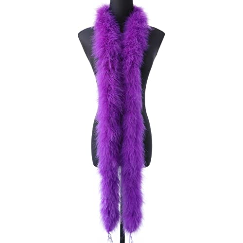Flauschige Truthahnfederboa, 50 g dick, natürliche Federbesätze, Schal für Kleidung, Dekoration, Schal, 2 Meter Flauschige Truthahnfederboa, 50 g dick, natürliche Federbesätze, Schal für Kleidung, Dekoration, Schal, 2 Meter von KOGMMYSEVP