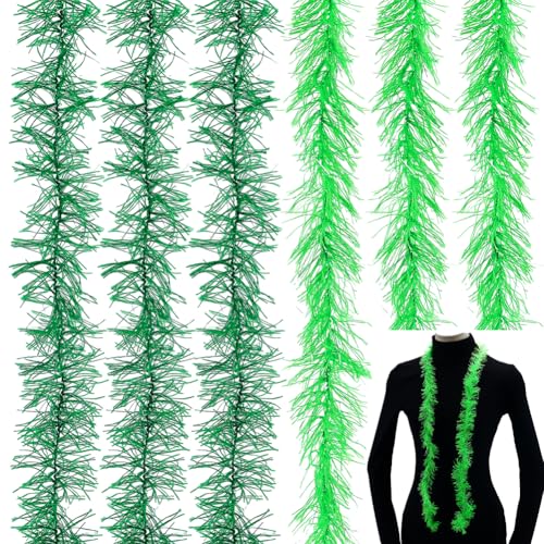 Künstliche flauschige Boas mit Federn, Dekoration, für Damen, zum Verkleiden, für Hochzeit, Tanz, Kostüm, Halloween, Weihnachten, Party, Dekoration, Limettengrün und Rasen, 16 Stück Künstliche flauschige Boas mit Federn, Dekoration, für Damen, zum Verkleiden, für Hochzeit, Tanz, Kostüm, Halloween, Weihnachten, Party, Dekoration, Limettengrün und Rasen, 16 Stück von KOGMMYSEVP