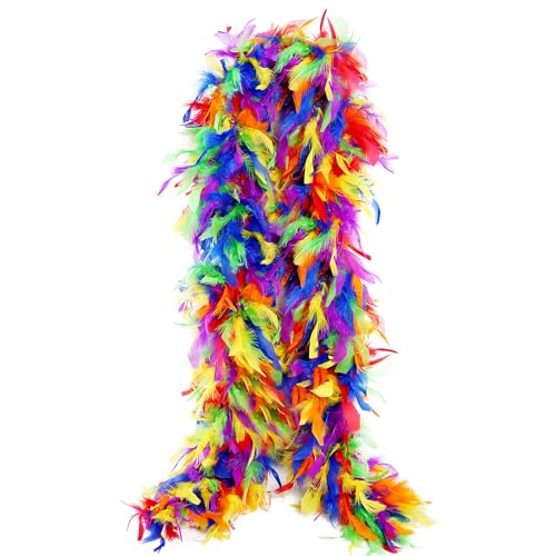 Rosa Truthahn-Federboa 2 Yards 40 g für DIY Handwerk Zuhause Tanzen Hochzeit Party Halloween Kostüm Dekoration Federboa von KOGMMYSEVP