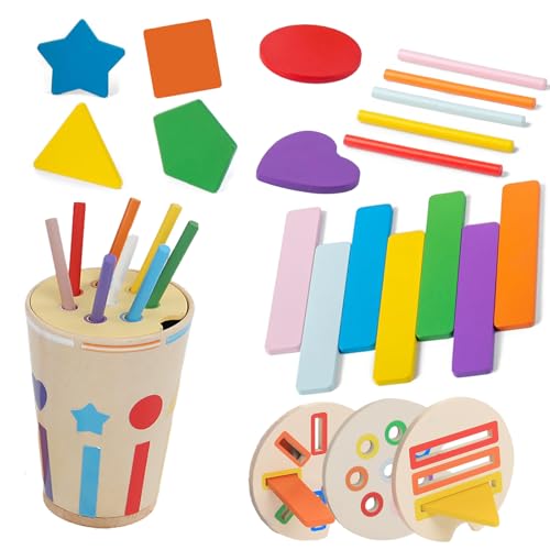 KOGMOW Montessori Spielzeug ab 1 Jahr, Holzspielzeug Kinder Farbe Sortierspiel Baby Spielzeug 1 Jahr Kinderspielzeug ab 1 Jahr Geschenk Mädchen Jungen Baby 1 2 3 Jahre Lernspiele Motorikspielzeug KOGMOW Montessori Spielzeug ab 1 Jahr, Holzspielzeug Kinder Farbe Sortierspiel Baby Spielzeug 1 Jahr Kinderspielzeug ab 1 Jahr Geschenk Mädchen Jungen Baby 1 2 3 Jahre Lernspiele Motorikspielzeug von KOGMOW