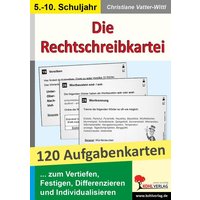 Die Rechtschreibkartei 120 Aufgabenkarten mit Lösungen von KOHL VERLAG Der Verlag mit dem Baum