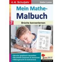 Mein Mathe-Malbuch / Band 7: Brüche kennenlernen von KOHL VERLAG Der Verlag mit dem Baum