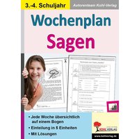 Wochenplan Sagen / Klasse 3-4 von KOHL VERLAG Der Verlag mit dem Baum