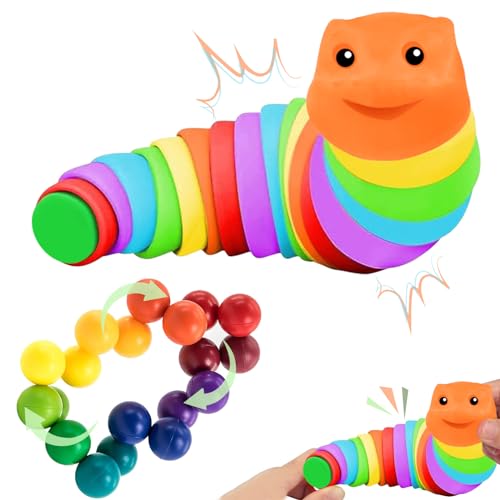 Fidget Spielzeug, 5 Stück Squeeze Toys, Fidgets Slug Spielzeug, Anti-Stress Fidget Toys, 3D Stressabbauball, ADHS, Anti Ängste Spielzeug Linderung Entspannung für Kinder Erwachsene von KOIROI