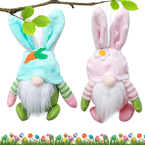 Ostern Deko Wichtel, 2 Stück Plüsch Osterhasen Zwerg Ostern Anhänger, Frühlingsdeko, Osterhasen Puppen, Wichtel für Osterdekoration Osterhase Wichtel Dekor Oster Party Geschenke Aufhängen Deko Ostern Deko Wichtel, 2 Stück Plüsch Osterhasen Zwerg Ostern Anhänger, Frühlingsdeko, Osterhasen Puppen, Wichtel für Osterdekoration Osterhase Wichtel Dekor Oster Party Geschenke Aufhängen Deko von KOIROI