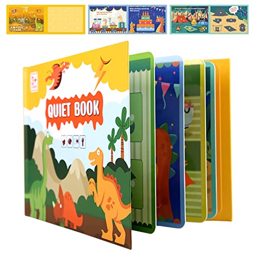 Quiet Book, Ruhiges Montessori Buch für Kleinkinder, 3D Busy Sensorisches Spielzeug, Interaktives Spielzeugbuch für 1-4 Jahre von KOIROI
