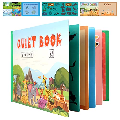 Quiet Book, Ruhiges Buch Montessori for Toddlers, 3D Busy Book Sensorisches Spielzeug, Interactive Busy Book, Montessori Spielzeug für ab 1 2 3 4 Jahre, Kleinkinder Spielzeugbuch von KOIROI