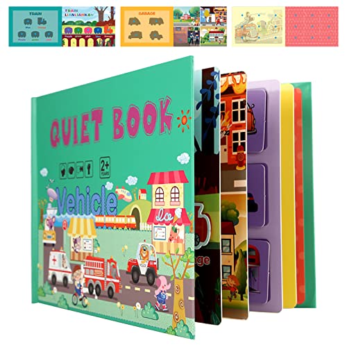 Quiet Book, Ruhiges Buch Montessori for Toddlers, 3D Busy Book Sensorisches Spielzeug, Interactive Busy Book, Montessori Spielzeug für ab 1 2 3 4 Jahre, Kleinkinder Spielzeugbuch von KOIROI