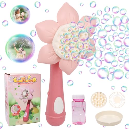 Blumen Seifenblasenmaschine Kinder, Elektronische Seifenblasenpistole, Bubble Gun Kinder mit Seifenblasen Flüssigkeit, Seifenblasen Machine, Seifenblasenspielzeug für Party Geburtstag Hochzeit Blumen Seifenblasenmaschine Kinder, Elektronische Seifenblasenpistole, Bubble Gun Kinder mit Seifenblasen Flüssigkeit, Seifenblasen Machine, Seifenblasenspielzeug für Party Geburtstag Hochzeit von KOIROI