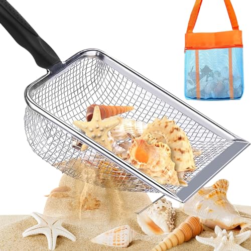 Strand Mesh Schaufel, Sandschaufel Kinder mit Sandspielzeug Taschen, Strandspielzeug Kinder, Kinder Filter Sandschaufel zum Aufheben von Muscheln, Haifischzahnsieb für Jungen und Mädchen Strand Mesh Schaufel, Sandschaufel Kinder mit Sandspielzeug Taschen, Strandspielzeug Kinder, Kinder Filter Sandschaufel zum Aufheben von Muscheln, Haifischzahnsieb für Jungen und Mädchen von KOIROI