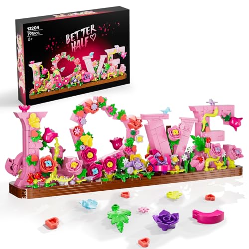 KOJAYHOL Herz-Deko Blumen Bauspielzeug Set,791-teiliger Bausatz für Erwachsene,Kinder und Frauen, Wohn und Bürodekoration, Kreative Geschenkidee für Jahrestag, Valentinstag oder Weihnachten KOJAYHOL Herz-Deko Blumen Bauspielzeug Set,791-teiliger Bausatz für Erwachsene,Kinder und Frauen, Wohn und Bürodekoration, Kreative Geschenkidee für Jahrestag, Valentinstag oder Weihnachten von KOJAYHOL