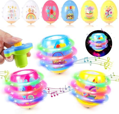 KOJAYHOL Ostergeschenke Kinder ab 3, 6, 8, 10 Jahre, Ostern Geschenke Ostereier Spielzeug Geschenke für Kinder, 6 niedliche Osterei Spinning Tops mit Flash KOJAYHOL Ostergeschenke Kinder ab 3, 6, 8, 10 Jahre, Ostern Geschenke Ostereier Spielzeug Geschenke für Kinder, 6 niedliche Osterei Spinning Tops mit Flash von KOJAYHOL