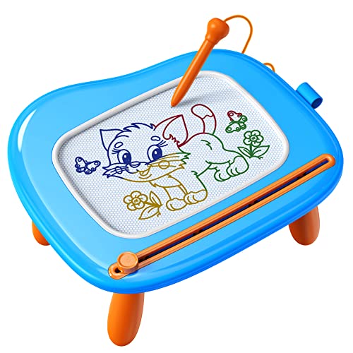 KOKODI Spielzeug ab 1 2 Jahr, Magnetische Zeichentafel Schreibtafel für Kinder, Montessori Spielzeug ab 1 2 3 Jahre alte Babyjungen Mädchen Geburtstag Ostern Geschenke (Blau) von KOKODI