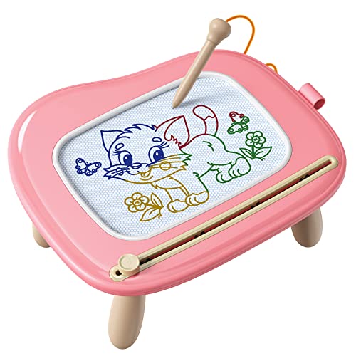 KOKODI Spielzeug ab 1 2 Jahr, Magnetische Zeichentafel Schreibtafel für Kinder, Montessori ab 1 2 3 Jahre alte Babyjungen Mädchen Geburtstag Ostern Geschenke (Rosa) von KOKODI