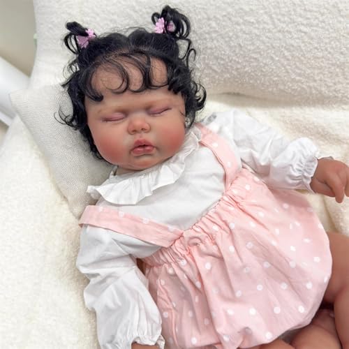 KOKOMANDY Lebensechte Reborn Babypuppen Black Girl 61.0 cm Dark Skin Realistic Toddler Look Real African American Biracial Reborn Babies Weighted Dolls Newborn Toy Gift Set KOKOMANDY Lebensechte Reborn Babypuppen Black Girl 61.0 cm Dark Skin Realistic Toddler Look Real African American Biracial Reborn Babies Weighted Dolls Newborn Toy Gift Set von KOKOMANDY