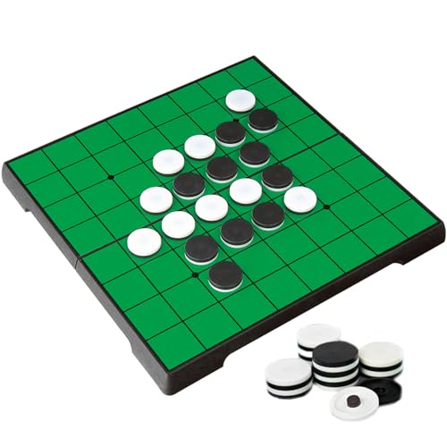 KOKOSUN Reversi Schach, Reversi Spiele, Brett-Strategiespiel, Magnetisch Faltbares Schachbrett Bequeme Aufbewahrung (Abgerundete Ecke) von KOKOSUN