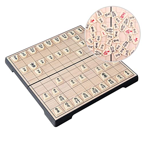 KOKOSUN Shogi, Japanisches Schach, Magnetisch Faltbares Brettspiele Bequeme Aufbewahrung, Reisespiel für Kinder und Erwachsene (Abgerundete Ecke) von KOKOSUN