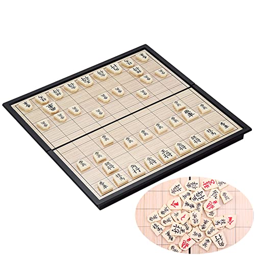 KOKOSUN Shogi, Japanisches Schach, Magnetisch Faltbares Brettspiele Bequeme Aufbewahrung, Reisespiel für Kinder und Erwachsene (Rechter Winkel) von KOKOSUN