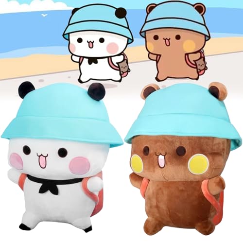KOLGEIKJ 2 Stück Bubu Dudu Kuscheltier, Bubu Dudu Plüsch, Dubu Bubu, Bär Panda Bubu Dudu Kuscheltier, Pandabär Kuscheltier Kissen, Bubu Dudu Figur, Cartoon Panda Plüschtier Kindergeschenk von KOLGEIKJ