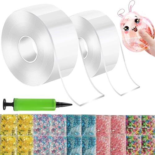 20 Stück Nano Bubble Tape Ball Set, Seifenblasen Flüssigkeit, Magisches Seifenblasen-Klebeband für Geburtstagsgeschenke, Seifenblasen DIY Bastelset Für Erwachsene Kinder Geburtstagsparty Stressabbau von KOLGEIKJ