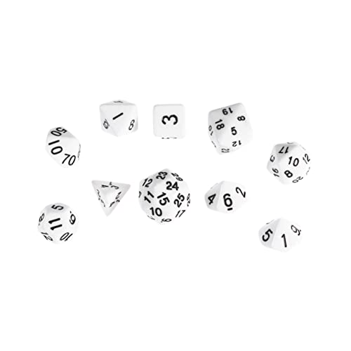 KOMBIUDA 10 Pcs Acryl Würfel Set Digitale Würfel Für Tabletop Bord Spiele Miniatur Gaming von KOMBIUDA