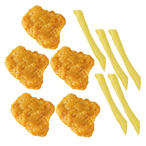 KOMBIUDA 10 Stück Künstliche Chicken Nuggets Pommes Frites Modell Realistisch Gebratenes Hähnchen Pommes Frites Simulation Lebensmittel Für Die Küche Display KOMBIUDA 10 Stück Künstliche Chicken Nuggets Pommes Frites Modell Realistisch Gebratenes Hähnchen Pommes Frites Simulation Lebensmittel Für Die Küche Display von KOMBIUDA
