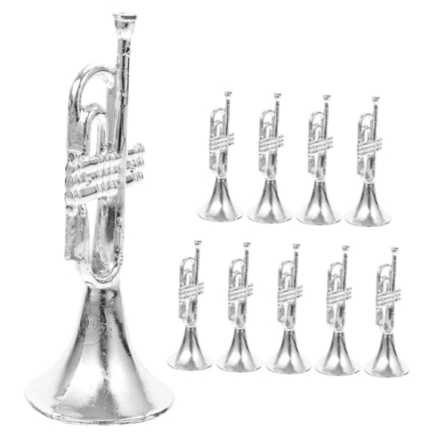 10St Musikinstrumentenmodell Puppe Musical lebensechte Trompete Minibass Miniaturinstrument Mini-Haustrompete Trompetenhandwerk Desktop-Minitrompete Plastik Silver KOMBIUDA 10St Musikinstrumentenmodell Puppe Musical lebensechte Trompete Minibass Miniaturinstrument Mini-Haustrompete Trompetenhandwerk Desktop-Minitrompete Plastik Silver KOMBIUDA von KOMBIUDA