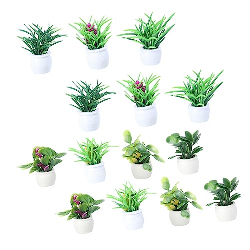 KOMBIUDA Sichere Kunststoffmaterialien 14 Stück Mini-Bonsai-töpfe Topfpflanzen Für Bastelarbeiten Heimdekoration von KOMBIUDA