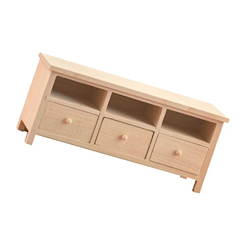 1Stk Mikro-Schließfach deko wohnaccessoires holzmöbel puppenstubenmöbel holzspielzeug Miniaturmöbel Mini Möbel Miniatur tv Schrank Mini-Schrank basteln hölzern KOMBIUDA von KOMBIUDA