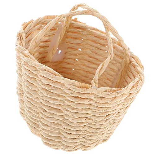 1stk Essens Spiel Gewebter Korb Netter Korb Aufbewahrungskorb Mini-rattankorb Weidenkorb Mit Griff Mini-basteldekoration Mini-Korb Basteln Miniatur-Korb- Mini-hauskorb Papier KOMBIUDA von KOMBIUDA