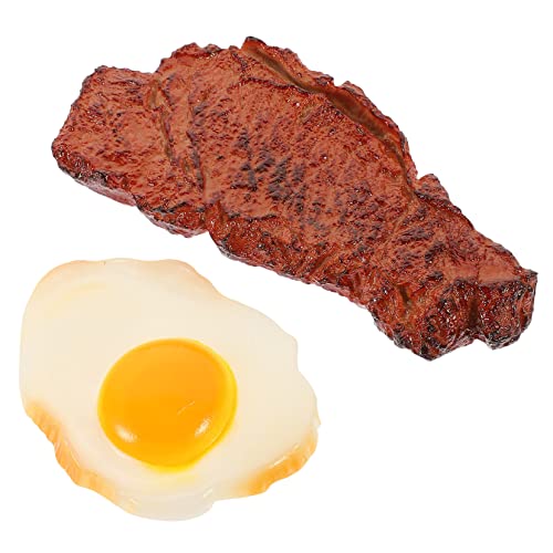 2 Stück Simulation Steak Steaks Gefälschte Lebensmittel Pochiertes Ei Requisite Simulation Pochiertes Requisit Gefälschtes Steak Modell Nachahmung Pochiertes Eier Modell Gekochtes KOMBIUDA 2 Stück Simulation Steak Steaks Gefälschte Lebensmittel Pochiertes Ei Requisite Simulation Pochiertes Requisit Gefälschtes Steak Modell Nachahmung Pochiertes Eier Modell Gekochtes KOMBIUDA von KOMBIUDA