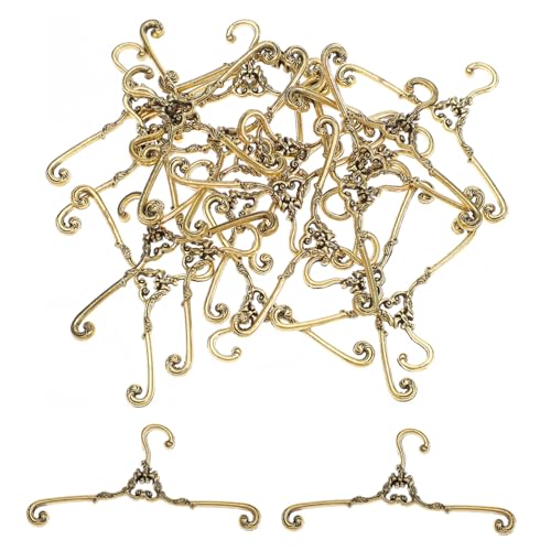 KOMBIUDA 24 Stück Miniatur-kleiderbügel Für Puppenhäuser Metall Mini-kleiderbügel Für Puppen Puppen Nähspielzeug Baby-kleiderbügel KOMBIUDA 24 Stück Miniatur-kleiderbügel Für Puppenhäuser Metall Mini-kleiderbügel Für Puppen Puppen Nähspielzeug Baby-kleiderbügel von KOMBIUDA