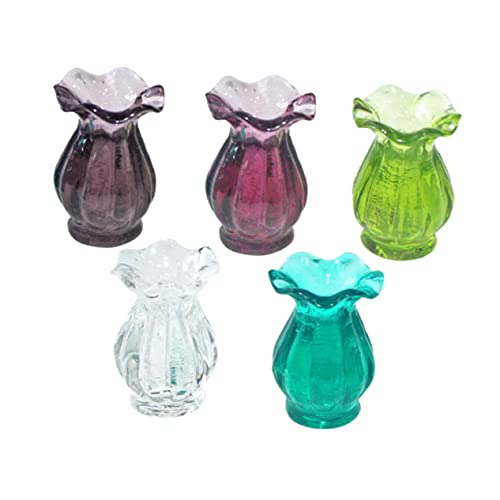 5St Spitzenvasen-Modell für kinderspielzeug miniaturvase Blumenvase Shaker zusammenklappbar Miniatur- aus Glasflaschen Mini-Simulationsvase Harz KOMBIUDA von KOMBIUDA