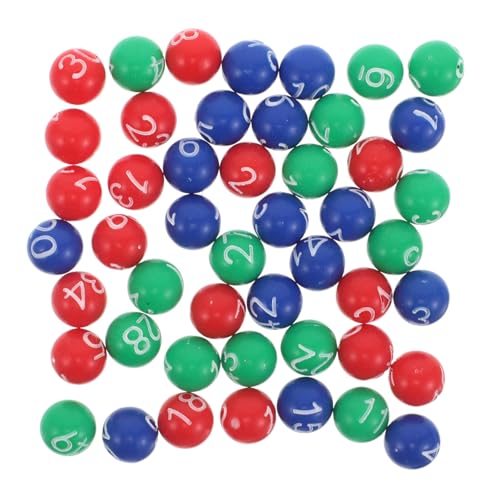 KOMBIUDA 1 Beutel Bunte Plastikkugeln Für Bingo-Spiele Nummerierte Kugeln Tombola-gewinnball Karnevals-Dekoration Bingo-zubehör Zahlen von KOMBIUDA