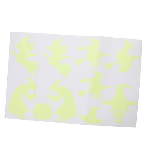 KOMBIUDA 1 Blatt Halloween Witch Glow-in-The-Dark Aufkleber Blutiges Wandtattoo Fluoreszierende Aufkleber Im Dunkeln Leuchtende Aufkleber Fluoreszierender Aufkleber Das Haustier Green von KOMBIUDA