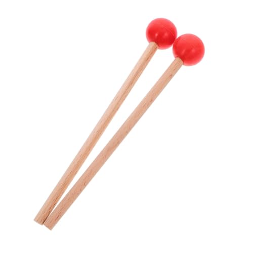 KOMBIUDA 1 Paar Holzgriff Xylophon Schlägel mit Gummikopf Percussion Mallets für Marimba Glockenspiel Tongue Drum für Professionelle und Persönliche Nutzung von KOMBIUDA
