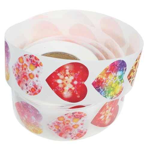 KOMBIUDA 1rolle Valentinstag Herz Aufkleber Kreative Handcrafts Etiketten Selbstklebende Geschenktüten Deko Für Scrapbooking Hochzeiten Und Partys von KOMBIUDA