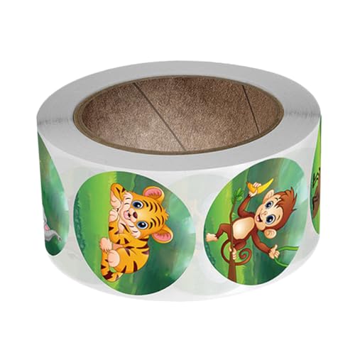 KOMBIUDA 8 Stück Selbstklebende Aufkleber in Tierform Für Kinder Belohnungsetiketten Dekoraufkleber Rollen Spielzeug Scrapbooking von KOMBIUDA