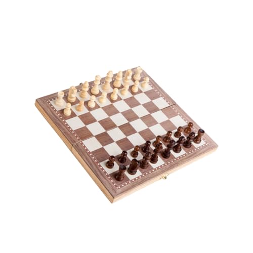 KOMBIUDA 1 Satz 3 1 Schach aus Holz Dame Backgammon Schachspiel Faltschach hölzern einstellen Bambus von KOMBIUDA