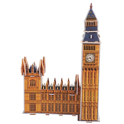 KOMBIUDA 1 Satz Big Ben-Puzzle Kinderrätsel Architekturrätsel London-England-Figur England-Big-Ben-Statue Puzzles Für Erwachsene Große Puzzles Puzzle Bauen Spielzeug Suite Papier Gebaut 3D von KOMBIUDA