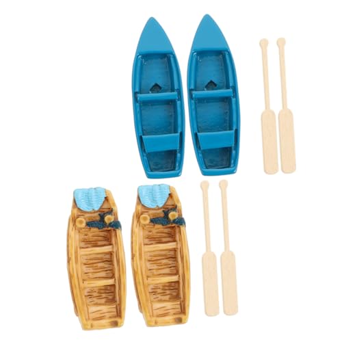 KOMBIUDA 1 Satz Bootsmodell holzboot holzschiff Boot Freizeitboot Geschenkidee Schwimmbad Bootstätte spielzeuge puppenhaus Miniatur-Bootsverzierungen Miniatur-Bootsfiguren Harz von KOMBIUDA