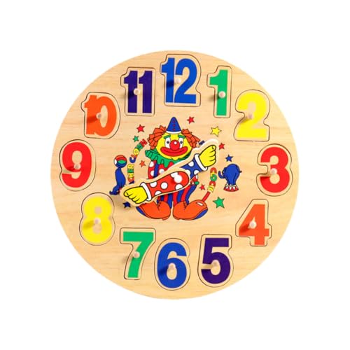 KOMBIUDA 1 Satz Clown-Uhr Herrenuhren Zeiterkenntnis- Uhr-Design- Pädagogisches Sortierspielzeug Kinderuhr Blockiert Zahlenuhr- Puzzle-Uhr Holz KOMBIUDA 1 Satz Clown-Uhr Herrenuhren Zeiterkenntnis- Uhr-Design- Pädagogisches Sortierspielzeug Kinderuhr Blockiert Zahlenuhr- Puzzle-Uhr Holz von KOMBIUDA